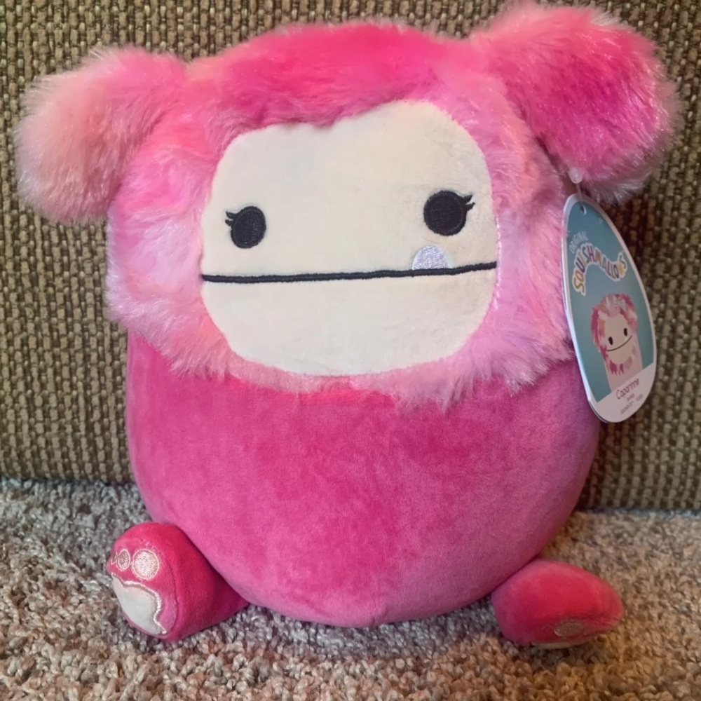 Squishmallow Caparinne Pink Yeti Sasquatch Bigfoot NWT 8”